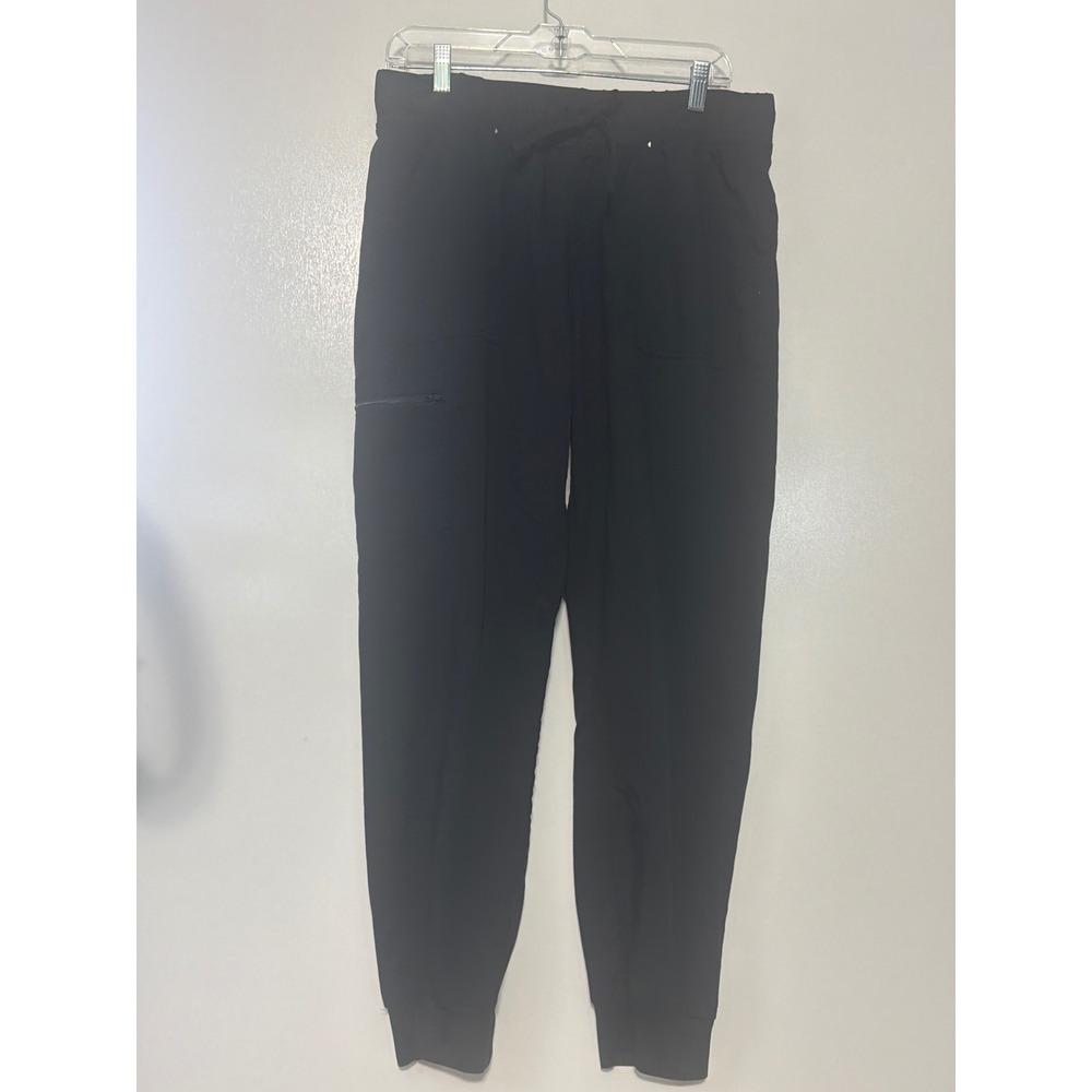 Scrubstar Womens Black Jogger Scrub Pants Size Large Pockets Drawstring